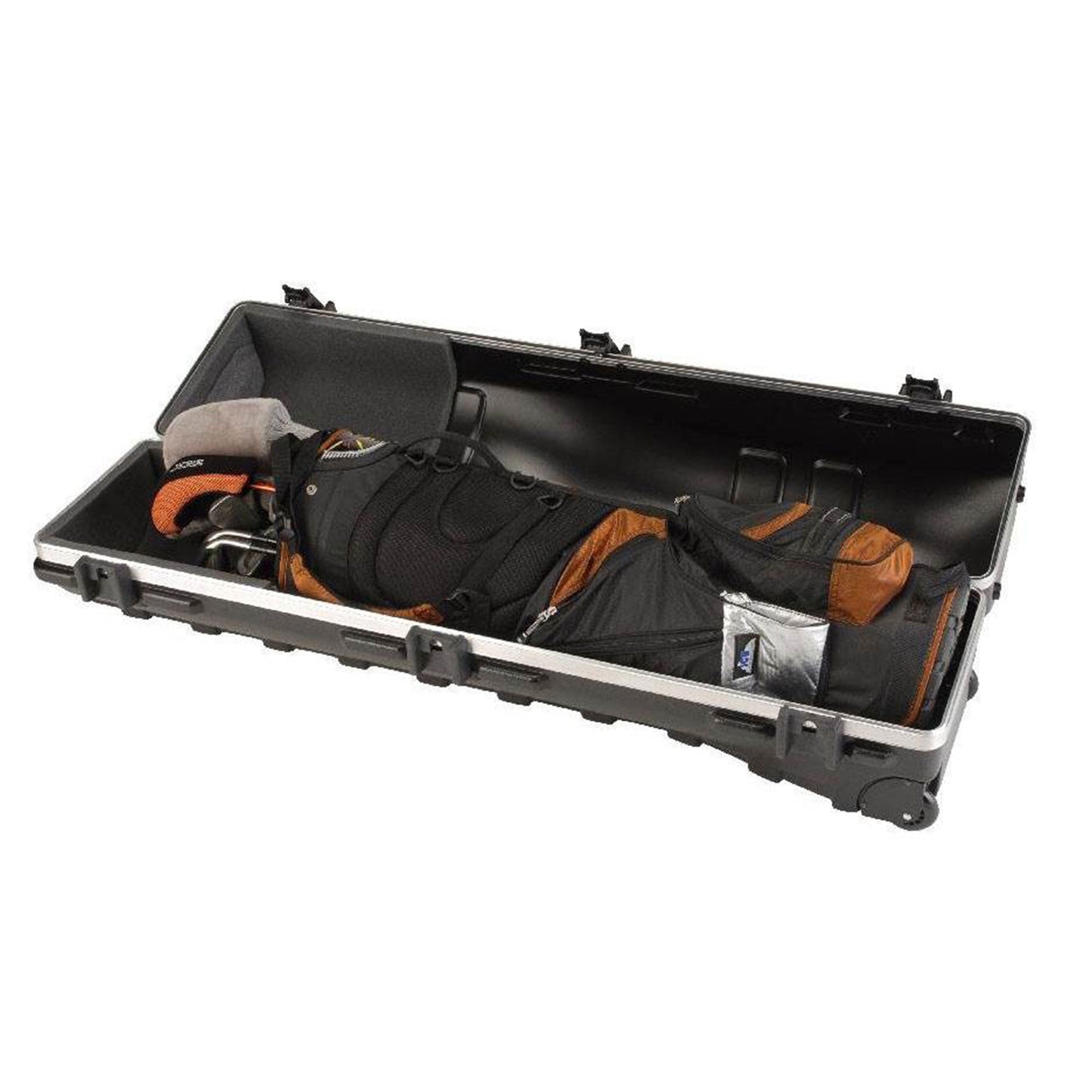 SKB Cases ATA Deluxe Standard Medium Hard Plastic Wheeled Golf Bag Travel Case - 93190