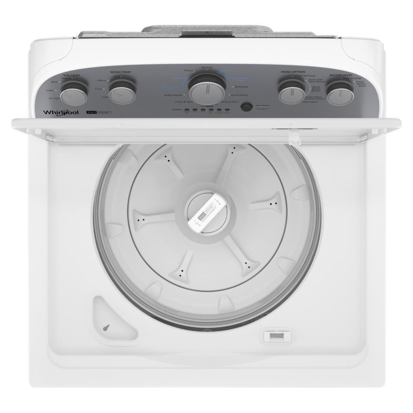 WHIRLPOOL WTW4957PW 3.8-3.9 Cu. Ft. Whirlpool® Top Load Washer with Removable Agitator - WTW4957PW-KT