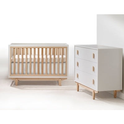 Tulip Tate Classic Convertible Crib & 3 Drawer Dresser Set