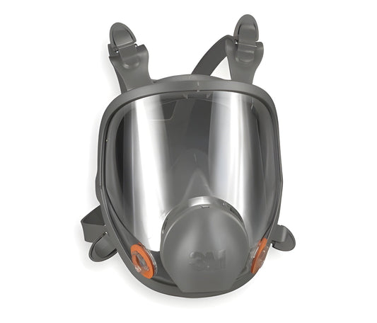 Grainger 3M 6000 - Reusable Respirator Industrial N95 Full Face 4 Point Adjustable Head Strap Medium Gray - 4JG18