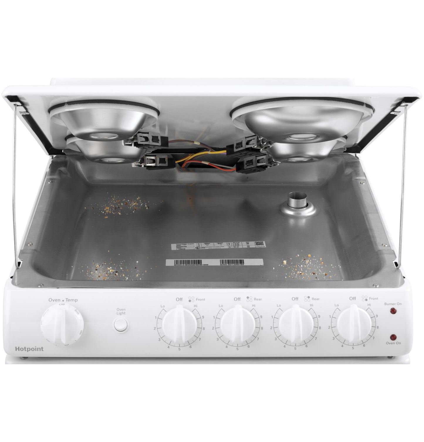 HOTPOINT RAS240DMWW Hotpoint 24" Electric Free-Standing Front-Control Range - RAS240DMWW-KT
