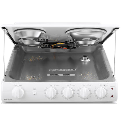 HOTPOINT RAS240DMWW Hotpoint 24" Electric Free-Standing Front-Control Range - RAS240DMWW-KT