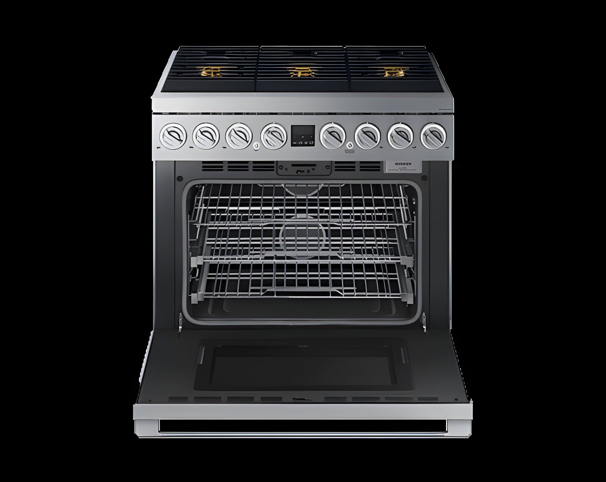 DACOR Transitional 36" Dual-Fuel Range, Silver Stainless Steel, Natural Gas/Liquid Propane - DOP36T86DLS-KT -