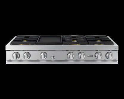 DACOR 48" Rangetop, Silver Stainless, Natural Gas/Liquid Propane - DTT48T963GS-KT