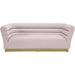 Meridian Furniture Bellini Solid Wood and Velvet Sofa in Pink - 669Pink-S