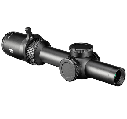 Vortex Optics Strike Eagle 1-8x24 EBR-8 MOA 30mm Riflescope with Vortex Optics 30 mm Precision Matched Medium Rings (0.97in) (Picatinny or  Weaver) or with Precision Extended Cantilever Mount 30 mm and with Vortex Optics Free Hat Bundle