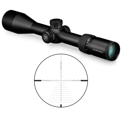 Vortex Optics Diamondback Tactical 6-24x50 EBR-2C (MOA) 30mm Tube Riflescope ( DBK-10028) with 30mm High Rings (1.18in) Set and Free Black Camo Hat Bundle - DBK-10028_TRH-2Pk_121-53-BCA