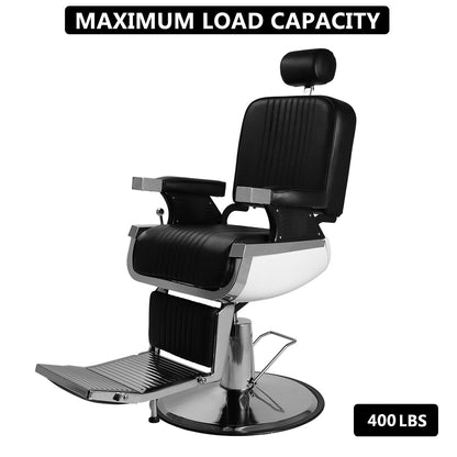 OmySalon PH773 Professional Heavy Duty Hydraulic Reclining Barber Chair - G89000773