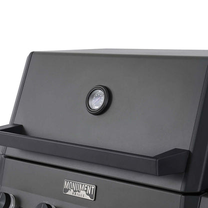 Monument Grills Eminence 425 Series | 4 Burner Fortified Propane Gas Grill in Silky Matte Black - E425