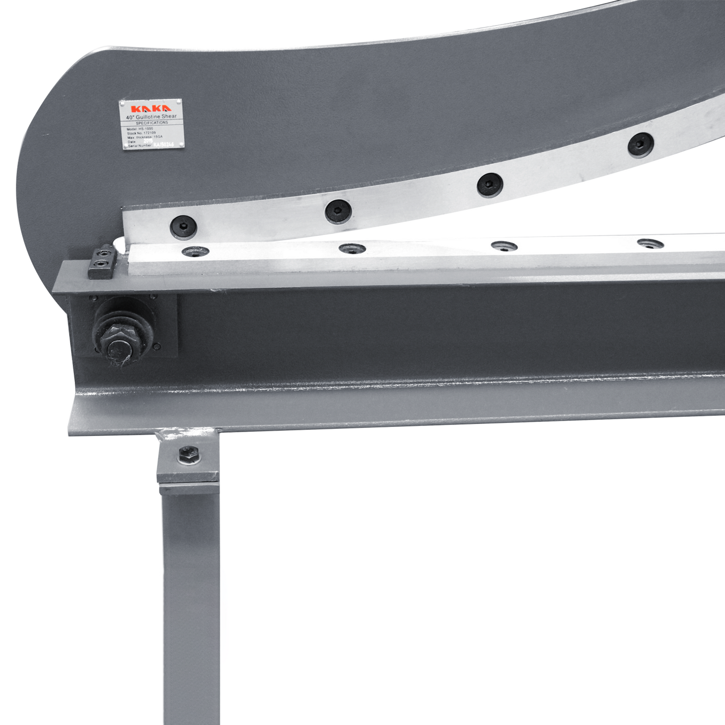 Kaka industrial HS-40 Guillotine Metal Shear, 39 inch Bed Width, 16 Gauge Metal Guillotine Shear with a Stand for Construction Work Sheet Metal Fabrication Plate Cutting Cutter - 172109
