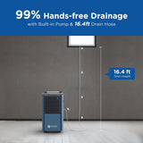 Moiswell 190 Pints Commercial Dehumidifier with Pump for Basements | MOISWELL Explorer VP190 - Explorer VP190
