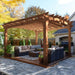 VEIKOUS Wooden Pergola Gazebo for Patio with Arched Roof and Ground Stakes, Outdoor Pergola Garden Shelter Cedar Framed for Backyard and Lawn - PG0202-06