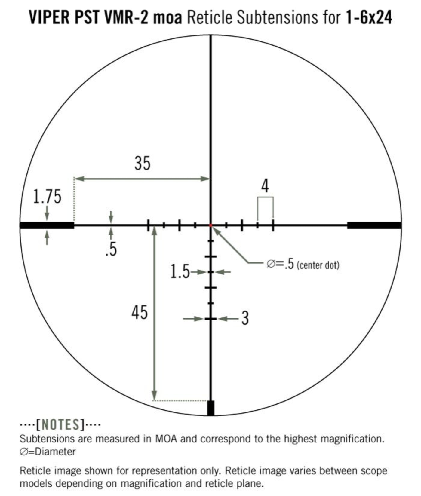 Vortex Optics Viper PST Gen II 1-6x24 SFP Riflescope VMR-2 MOA, 30mm Tube (PST-1605)