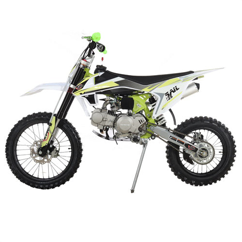 X-PRO Sail 125cc Dirt Bike with 4-Speed Manual Transmission, Kick Start, Big 17"/14" Tires! Zongshen Brand Engine - DB-H05-Green