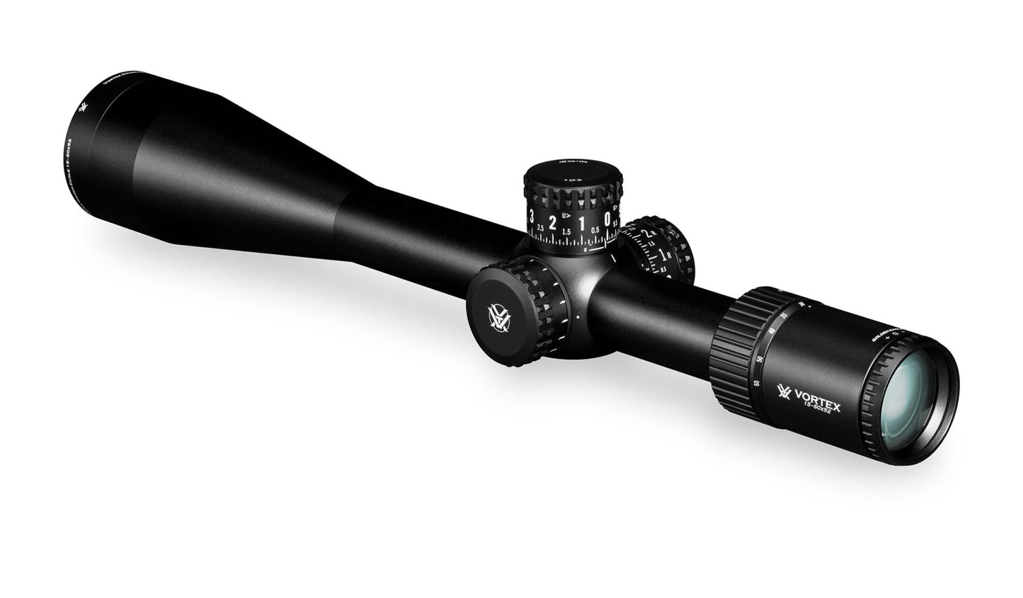 Vortex Optics Golden Eagle HD 15-60x52 SCR-1 MOA Riflescope with Vortex Hat and/or Vortex MountBundle - TCS-1501_121-53-BCA