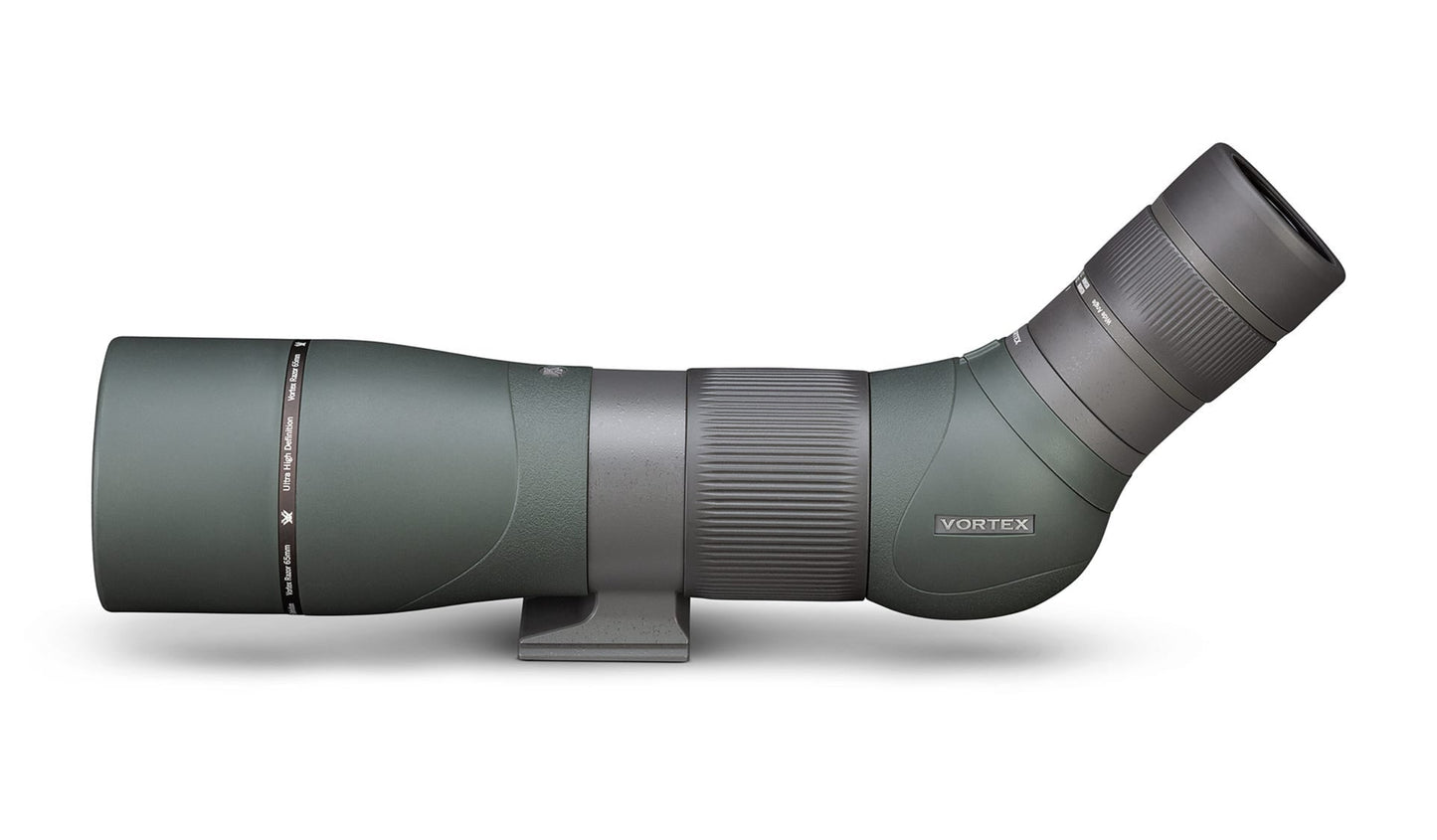 Vortex Optics Razor HD 22-48x65 (Angled) Spotting Scope with Free Hat and Wearable4U Bundle - RS-65A_Hat-CD_LCP