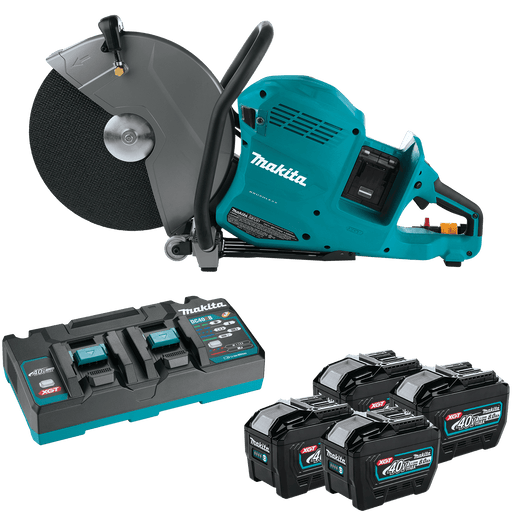 Makita 80V Max 40V Max X2 XGT Brushless 14 In. Power Cutter Kit with 4 Batteries, AFT, Electric Brake - GEC01PL4