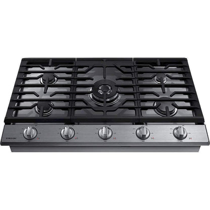 SAMSUNG NA36N6555TS 36" Smart Gas Cooktop with Illuminated Knobs in Stainless Steel - NA36N6555TS-KT