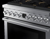 DACOR Transitional 36" Gas Range, Silver Stainless Steel, Natural Gas/Liquid Propane -