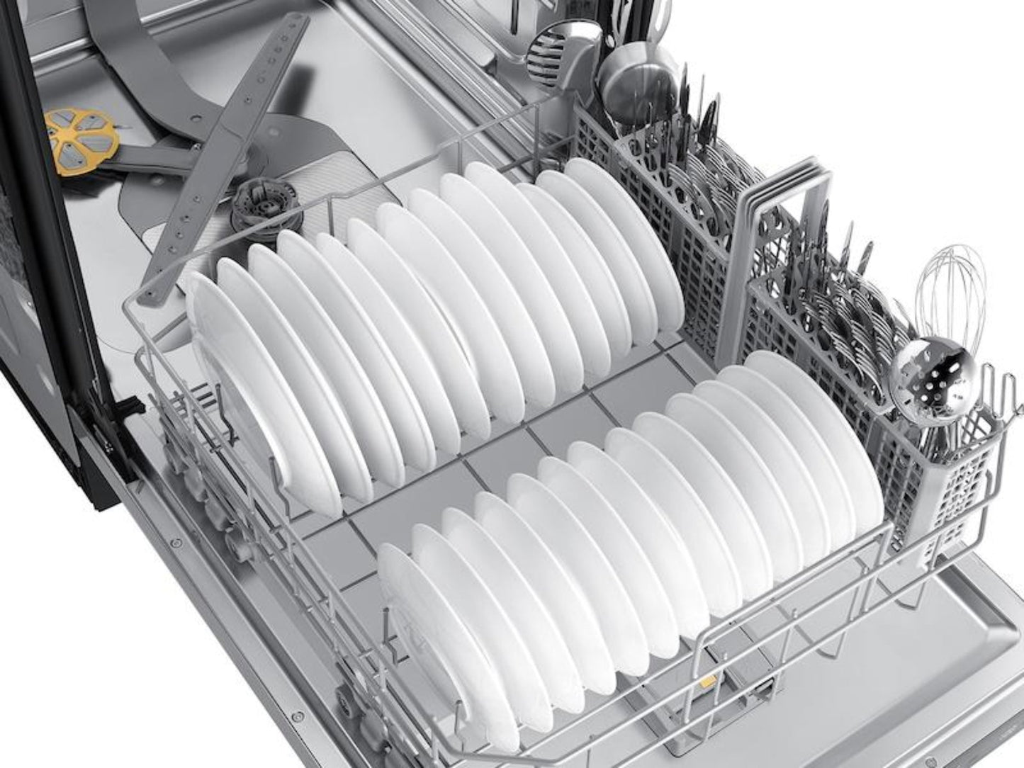 SAMSUNG Bespoke AutoRelease Smart 46dBA Dishwasher with StormWash(TM) in White Glass - DW80CB545012-KT