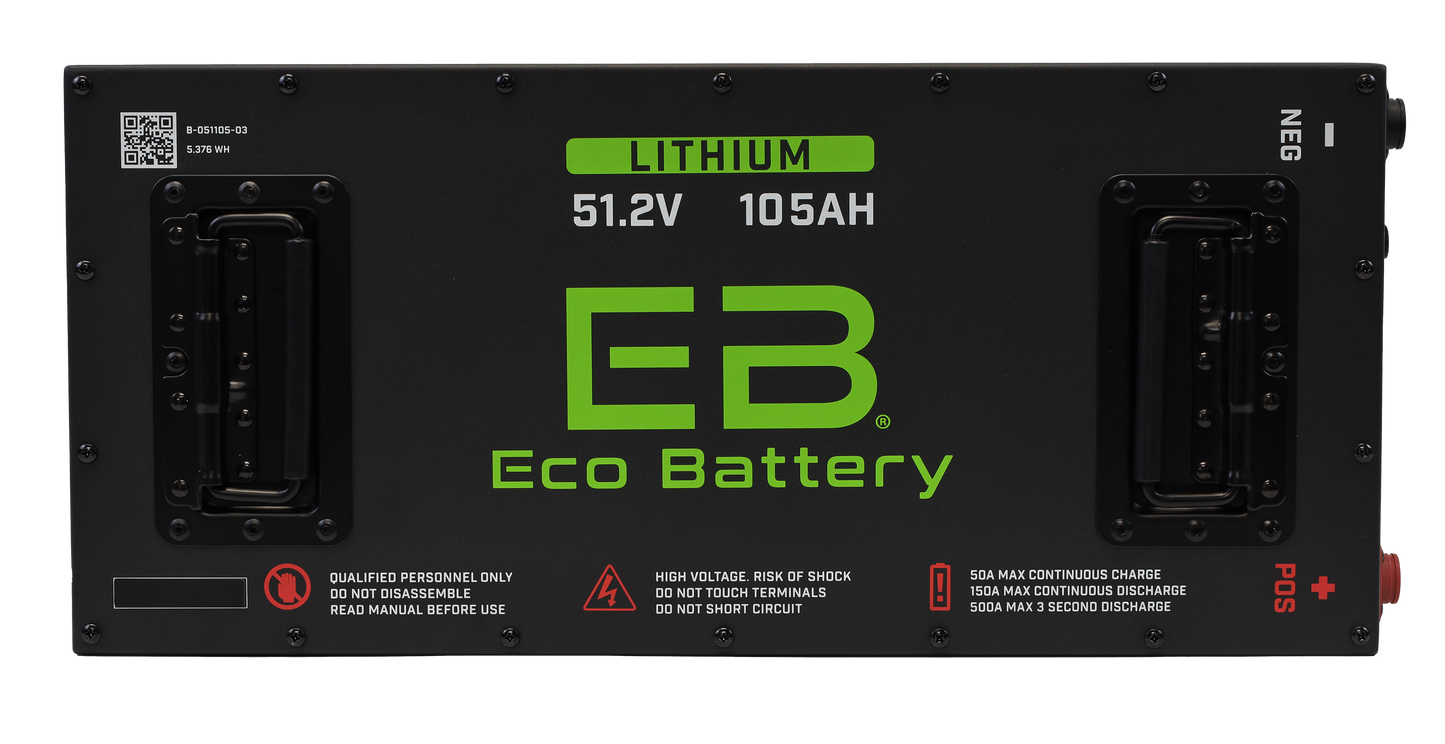 Eco Battery 51V 105Ah Skinny Battery Bundle / Club Car / Onward & Tempo -, B-3121
