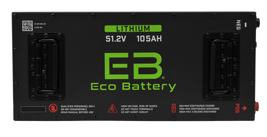 Eco Battery 51V 105Ah Skinny Battery Bundle / Club Car / Onward & Tempo -, B-3121