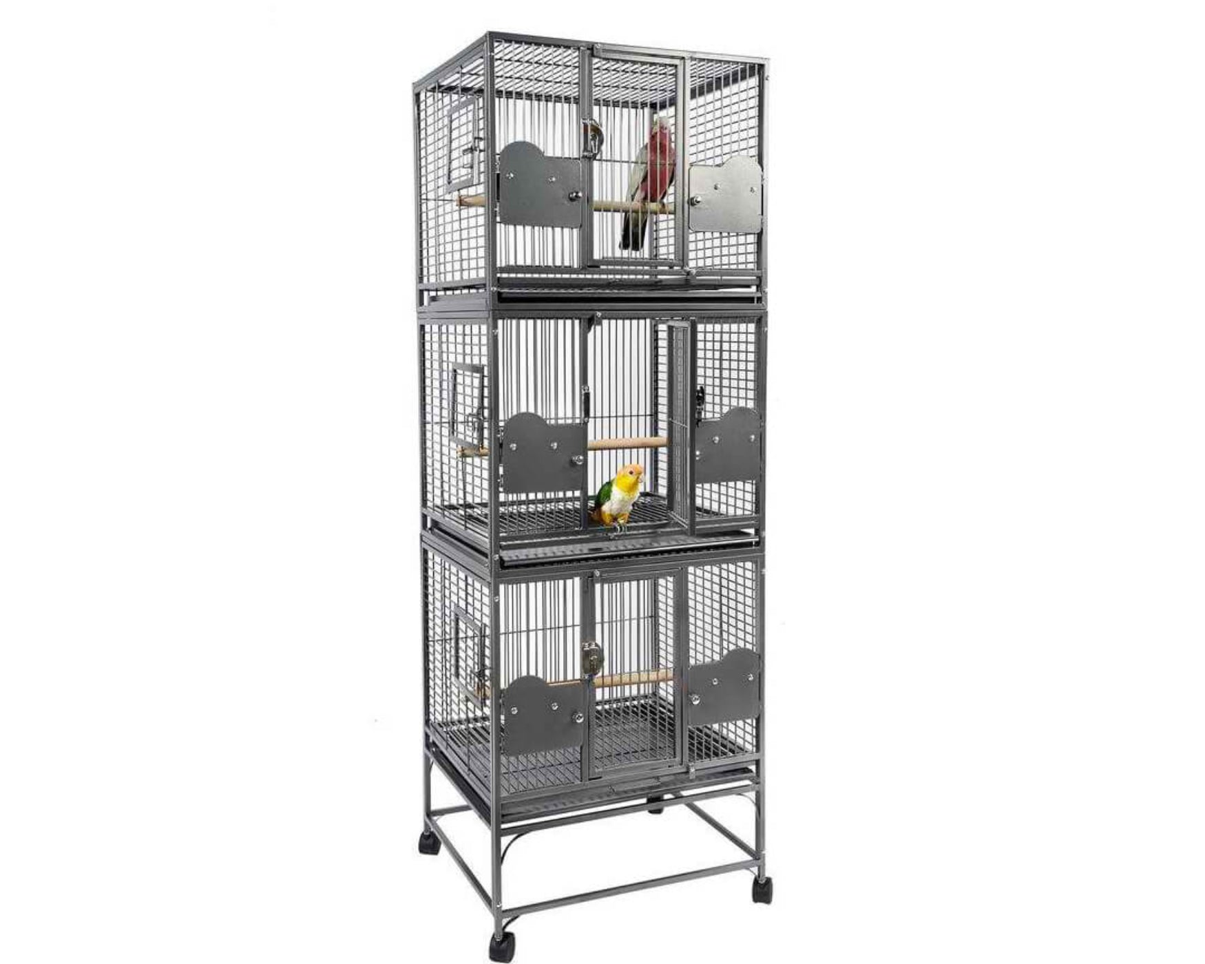 LeMond A&E 24''x22'' Triple Stack Bird Cage - 2422-3 Black