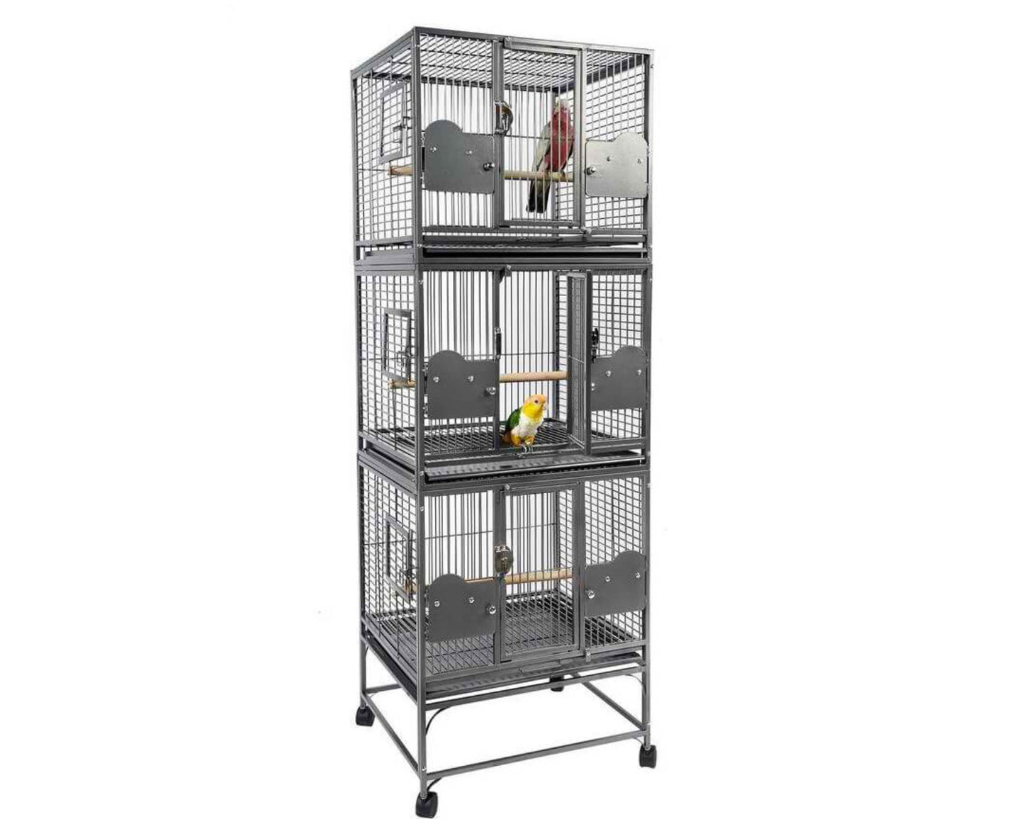 LeMond A&E 24''x22'' Triple Stack Bird Cage - 2422-3 Black