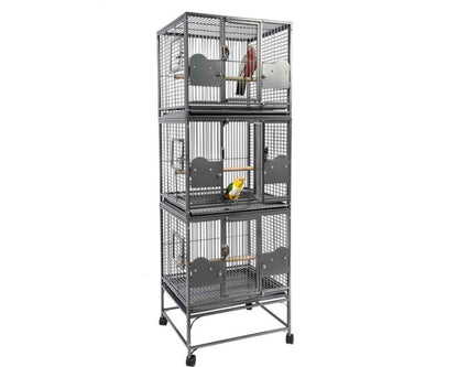 LeMond A&E 24''x22'' Triple Stack Bird Cage - 2422-3 Black