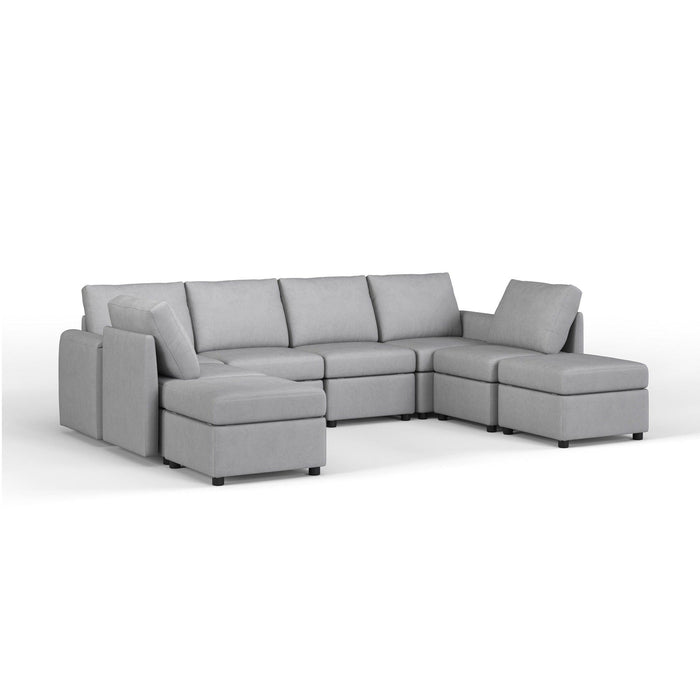 LINSY HOME RUBIK I 6 Seats with 2 Ottomans - US-LH-SPF-Sofa-S900-A11-62-0-00