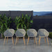 Midtown Concept Cannes Grey Eucalyptus Outdoor Dining Chair - 4PC - SC CANNES GR PAR