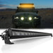 Novsight Rock Series Off Road LED Light Bar 48 Inch Single Row Dual Beam White Amber with bracket - A500-LB3-50