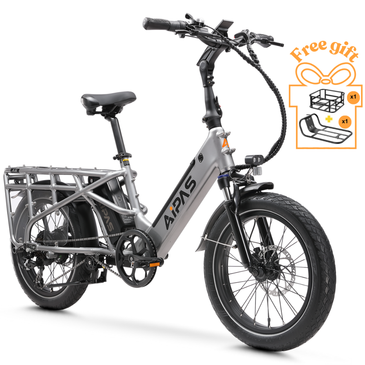 Aipas A6 D VoltCargo Ebike - A6-D-Grey