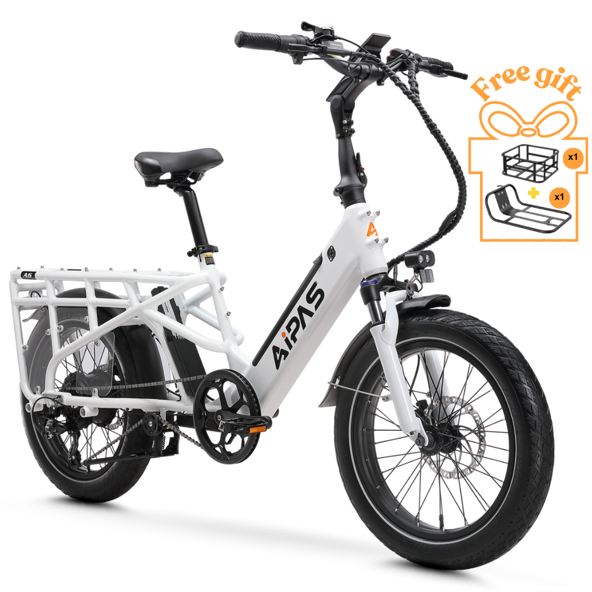 Aipas A6 S VoltCargo Ebike - A6-S-White