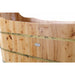 ALFI 59" Cedar Wooden Freestanding Bathtub with Bench AB1103