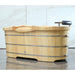 ALFI 61" Wooden Freestanding Bathtub with Cushion Headrest - AB1163