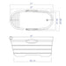 ALFI 61" Wooden Freestanding Bathtub with Cushion Headrest - AB1163