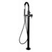 ALFI Rounded Floor Mounted Tub Filler with Handheld Shower Head - AB2534