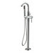 ALFI Rounded Floor Mounted Tub Filler with Handheld Shower Head - AB2534