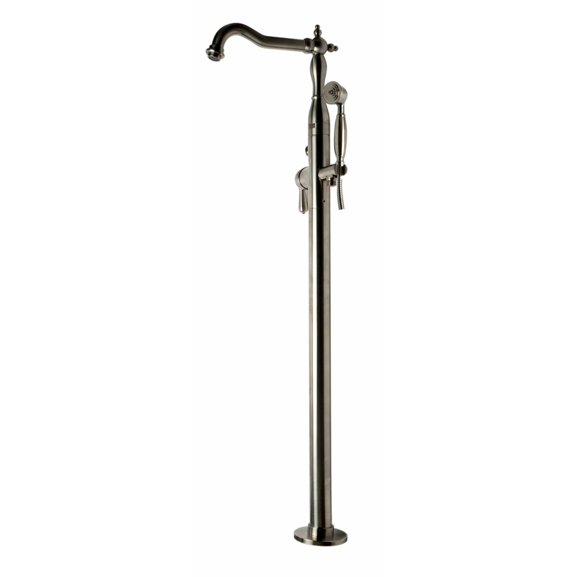 ALFI Traditional Freestanding Floor Mounted Spout Bath Tub Filler with Hand Held Shower Head -  AB2553