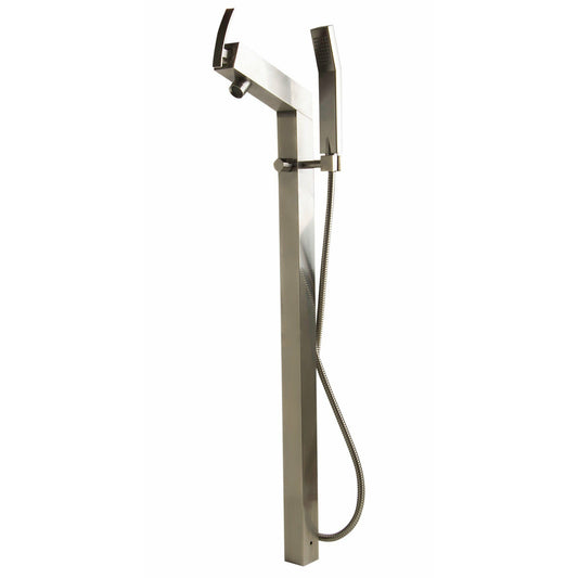 ALFI Modern Floor Mounted Tub Filler + Mixer with Hand Held Shower Head  - AB2728-PC