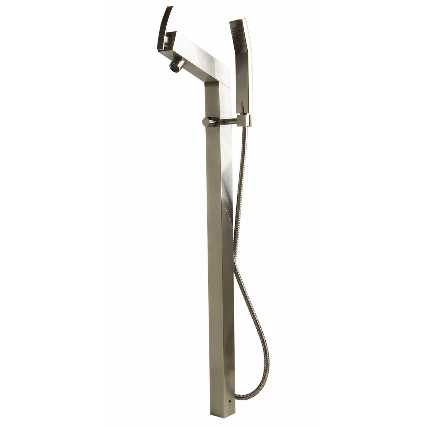 ALFI Modern Floor Mounted Tub Filler + Mixer with Hand Held Shower Head  - AB2728-PC