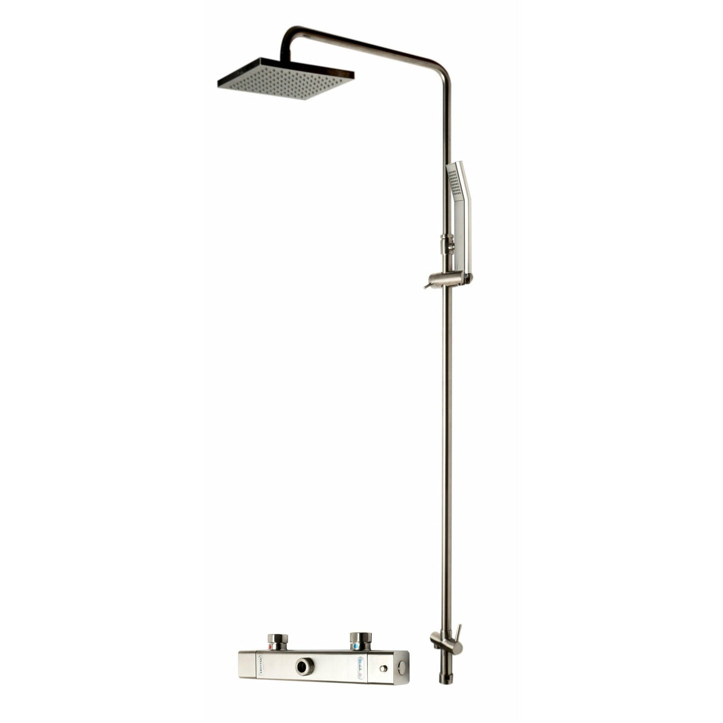 ALFI Square Brushed Nickel Style Thermostatic Exposed Shower Set  - AB2862-BN