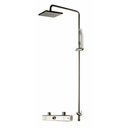 ALFI Square Brushed Nickel Style Thermostatic Exposed Shower Set  - AB2862-BN