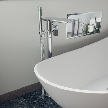 ALFI Freestanding Floor Mounted Shelf Style Bath Tub Filler  - AB2875