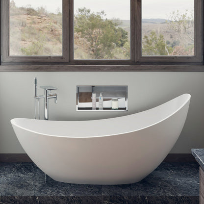 ALFI Freestanding Floor Mounted Shelf Style Bath Tub Filler  - AB2875