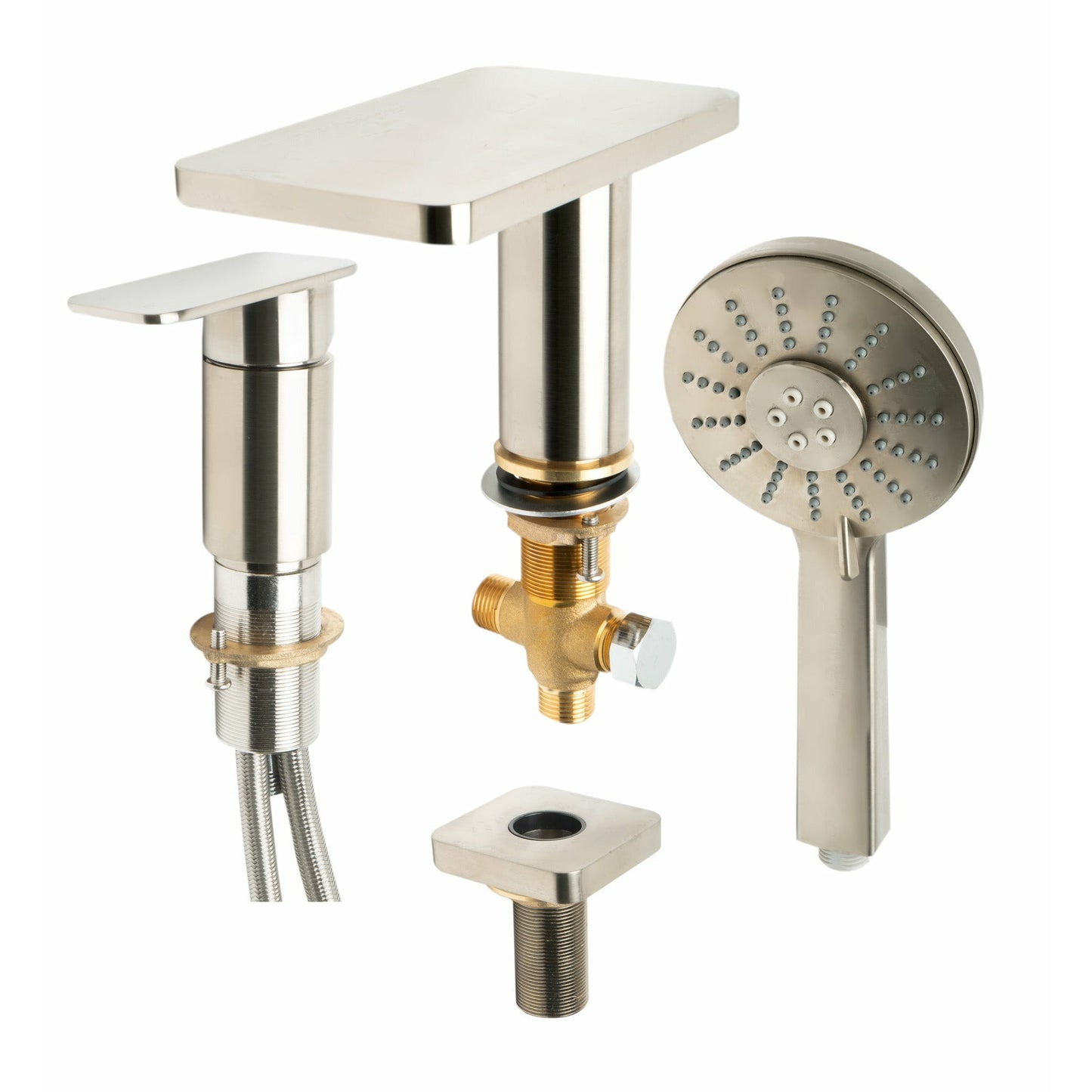 ALFI Deck Mounted Tub Filler with Hand Held Showerhead  - AB2879