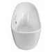 ALFI 68" Oval White Acrylic Freestanding Slipper Soaking Bathtub - AB8803