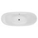 ALFI 68" Oval White Acrylic Freestanding Slipper Soaking Bathtub - AB8803