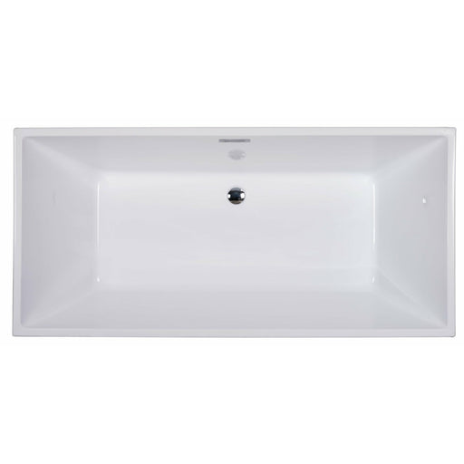 ALFI 67" Rectangular White Freestanding Acrylic Soaking Bathtub AB8832